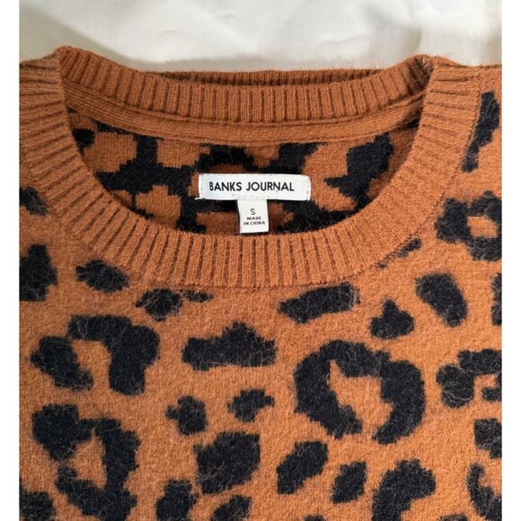 BANKS JOURNAL Wilder Men's Pullover Sweater Leopard Print - Picture 4 of 8